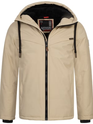 Alessandro Salvarini heren winterjas AS-331 met teddyvoering en capuchon