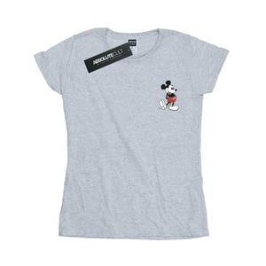 Disney Dames/Dames Mickey Mouse Kickin Retro Borst Katoenen T-Shirt (Sportgrijs)