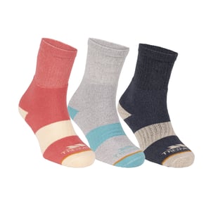 Trespass Dames/Dames Wendall Sokken (Set van 5) (Indigotoon/Heather grijs/Roze waas)