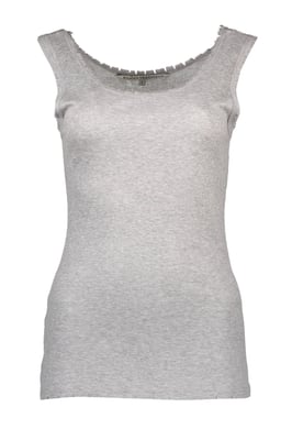 Geribbelde Tanktop Mouwloos Ongedefinieerde Rand