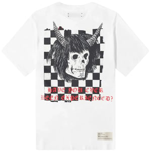 Amiri Wes Lang Checker Skull Tee Wit