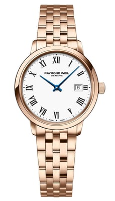 Raymond Weil Freelancer Dames Horloge Rosékleurig 5985-P5S-00300