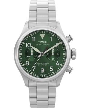 Timex Waterbury Ace Heren Horloge Zilverkleurig TW2Y19100