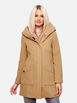Marikoo dames wintermantel met capuchon en getailleerd model