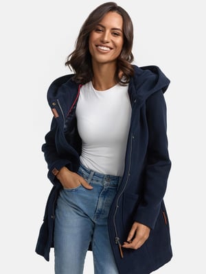 Marikoo dames wintermantel met capuchon en getailleerd model