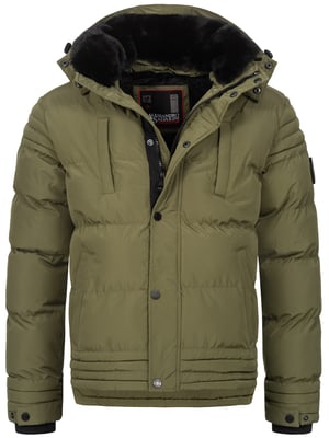 Alessandro Salvarini heren winterjas AS-281 met teddyvoering en afneembare capuchon