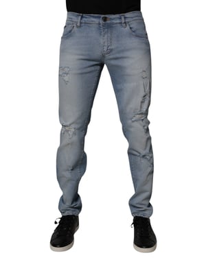 Slim Fit Versleten Jeans