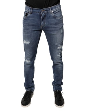 Slim Fit Gescheurde Jeans