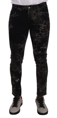 Marmerprint Skinny Jeans
