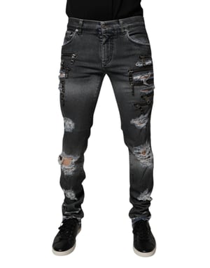 Ritsdetail Versleten Jeans