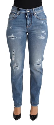 Dolce Gabbana Versleten Jeans Licht Gewassen