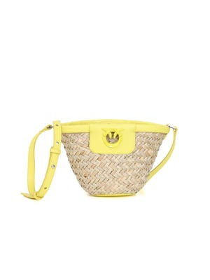 Pinko Schoudertas Beige/Geel