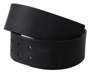 GF Ferre Zwarte Echt Leren Brede Logo Tailleband
