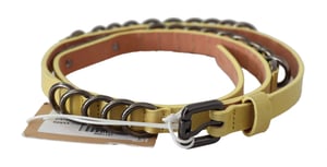 John Galliano Gele Leren Luxe Slim Gesp Chic Riem