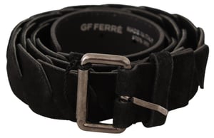 GF Ferre Zwarte WX Zilverkleurige Gesp Tailleband