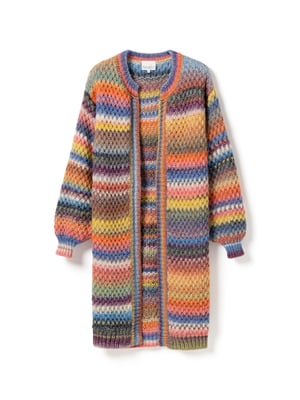 Gio gebreide cardigan in veelkleurig