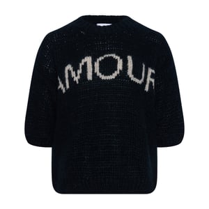 Amour Knit in zwart en gebroken wit