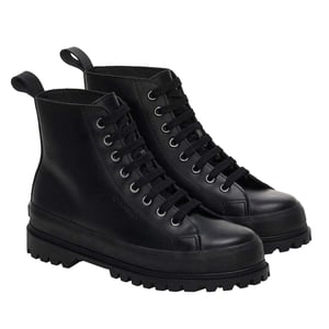 Superga Dames/Dames 2644 Alpina Box Leren Enkellaarsjes (Zwart)