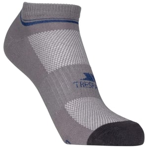 Trespass Unisex Volwassenen Isolate Coolmax Trainer Sok (Pakket van 2) (Platina/Donkergrijs)