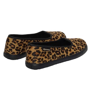 Superga Dames/Dames 2441 Ballerina's van luipaardprint leer kalfshaar (Bruin/zwart)