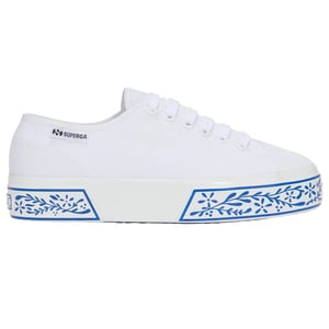 Superga Dames/Dames 3740 Leggera Ceramic Print Sportschoenen (Wit/blauw)