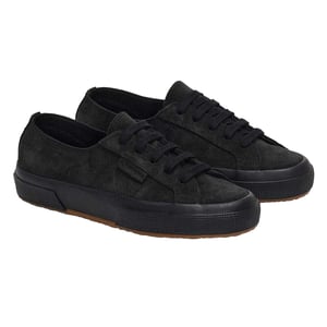Superga Dames Flesh Out Suède Sneakers (Volledig Zwart)