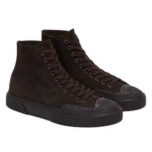 Superga Heren 2433 Works Flesh Out Suede High Top Trainers (Koffie)