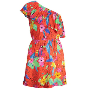 Bloemenpapegaai Print Jurk Relaxed Fit