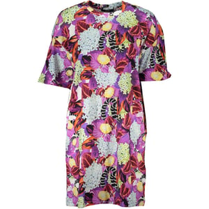 Bloemmotief Mini T-shirt Jurk Ca26767