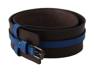 Leren Riempje met Blauw Accent
