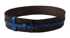Leren Riempje met Blauw Accent