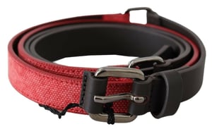 Rode Canvas Leren Riem