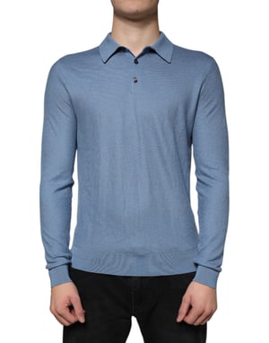 Gebreide Poloshirt Lange Mouwen
