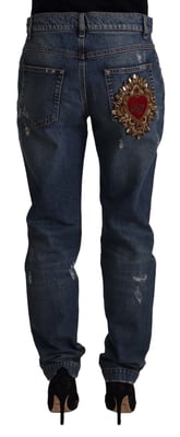Dolce Gabbana Versleten Jeans Verweerd Denim