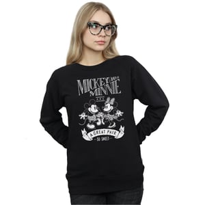 Disney Dames/Dames Mickey en Minnie Mouse Groot Paar Sweatshirt (Zwart)