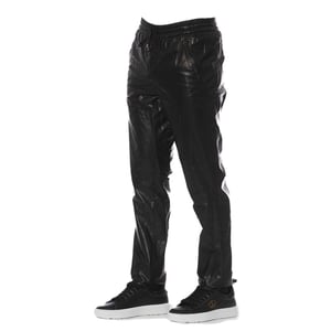 Leren Joggingbroek Elastische Taille Relaxed Fit