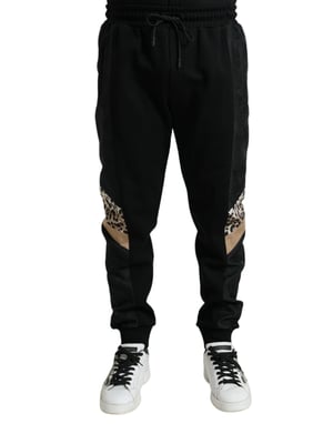 Leopardprint Paneel Joggingbroek