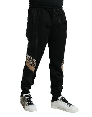 Leopardprint Paneel Joggingbroek