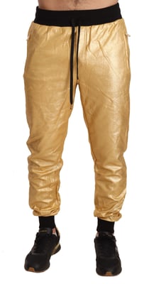 Dolce Gabbana Metallic Gouden Sweatpants Joggingbroek