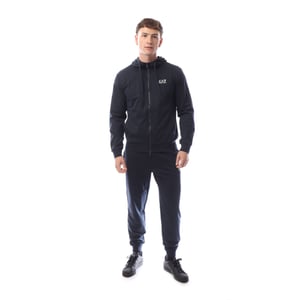 Heren Emporio Armani EA7 Core Identity Trainingspak met volledige rits in marineblauw