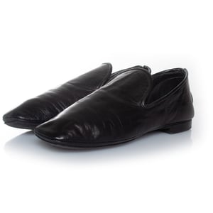 Lemaire zwarte leren loafers