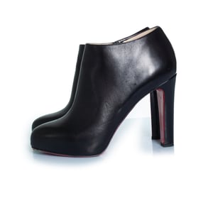 Christian Louboutin zwarte leren enkellaarsjes