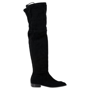 Stuart Weitzman Lowland Stretch Over-the-Knee Laarzen in Zwarte Suède