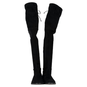 Stuart Weitzman Lowland Stretch Over-the-Knee Laarzen in Zwarte Suède