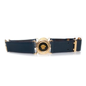 Gianni Versace couture Blauwe tailleriem