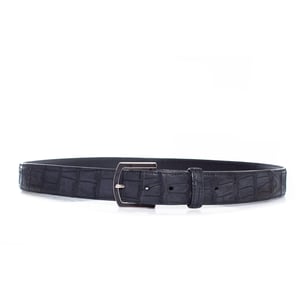 Loro Piana alligatorriem van blauw leer