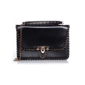 Valentino Demilune ketting leren schoudertas