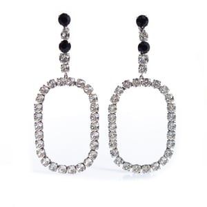 Saint Laurent Crystal XL Rookovale Oorbellen