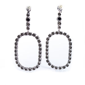 Saint Laurent Crystal XL Rookovale Oorbellen