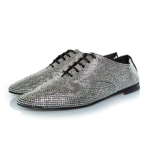 Saint Laurent veterschoen met strass steentjes